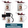 Mug personnalisable Prénom Chouette Café