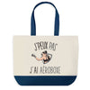 Sac de shopping bleu J'peux pas Aéroboxe