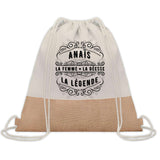 Sac Fête des Mères Mamie Maman Cadeau anniversaire Noël Travail Métier Départ Retraite Collègue Femme cabas shopping plage