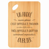 Planche bambou gravée personnalisée homme idée cadeau Fête des Pères apéro 30×20 prénom cuisine plateau fromage anniversaire noel papa papi 