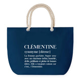 Sac de plage Bleu anse corde Clémentine Définition Femme