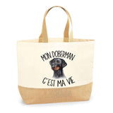 Sac Jute Fête des Mères Fêtes des Pères Mamie Papi Famille Idée Cadeau anniversaire Noël Travail Boulot Métier Départ Retraite Collègue Femme Homme