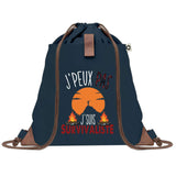 sac a dos bleu coton recycle avec pochette idee cadeau originale pour collegue ami prof ou membre de la famille cadeau mixte noel anniversaire secret santa ou depart au travail sac leger pratique et ecologique design breton moderne