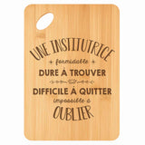 Planche bambou gravée personnalisée femme idée cadeau Fête des Mères apéro 30×20 prénom cuisine plateau fromage anniversaire noel maman mamie