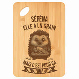 Planche bambou gravée personnalisée femme idée cadeau Fête des Mères apéro 30×20 prénom cuisine plateau fromage anniversaire noel maman mamie