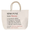 Sac Fête des Mères Mamie Famille Idée Cadeau anniversaire Noël Travail Boulot Métier Départ Retraite Collègue Femme cabas shopping plage