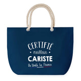 Sac de plage Bleu anse corde Certifié meilleur Cariste