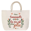 Sac Fête des Mères Mamie Famille Idée Cadeau anniversaire Noël Travail Boulot Métier Départ Retraite Collègue Femme cabas shopping plage