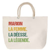 Sac Fête des Mères Mamie Famille Idée Cadeau anniversaire Noël Travail Boulot Métier Départ Retraite Collègue Femme cabas shopping plage