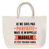 Sac Fête des Mères Mamie Famille Idée Cadeau anniversaire Noël Travail Boulot Métier Départ Retraite Collègue Femme cabas shopping plage
