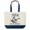 Sac de shopping bleu J'peux pas Saut En Parachute