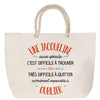 Sac Fête des Mères Mamie Famille Idée Cadeau anniversaire Noël Travail Boulot Métier Départ Retraite Collègue Femme cabas shopping plage