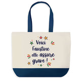 Sac Fête des Mères Mamie Famille Idée Cadeau anniversaire Noël Travail Boulot Métier Départ Retraite Collègue Femme cabas shopping plage