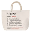 Sac Fête des Mères Mamie Famille Idée Cadeau anniversaire Noël Travail Boulot Métier Départ Retraite Collègue Femme cabas shopping plage