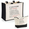 Cabas femme sac plage ou shopping tote bag pochette trousse Idée cadeau original pour anniversaire Noël travail départ retraite collègue famille fete des mères maman mamie
