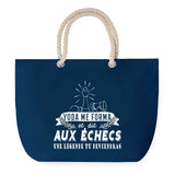 Sac de plage Bleu anse corde Échecs Légende Humour Geek