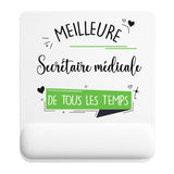 Tapis de souris ergonomique avec repose-poignet, accessoire bureau pour femme et homme, fête des pères, cadeau pas cher, idée cadeau fête des mères, secret santa, départ à la retraite, télétravail et gaming
