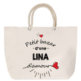Sac Fête des Mères Mamie Famille Idée Cadeau anniversaire Noël Travail Boulot Métier Départ Retraite Collègue Femme cabas shopping plage
