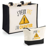 Cabas homme ou femme sac plage ou shopping tote bag pochette trousse Idée cadeau original pour anniversaire Noël travail départ retraite collègue famille fete des mères fetes des pères papa maman mamie papi