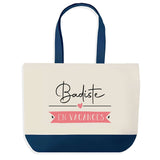 Sac de shopping bleu Badiste en Vacances
