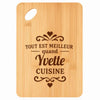 Planche bambou gravée personnalisée femme idée cadeau Fête des Mères apéro 30×20 prénom cuisine plateau fromage anniversaire noel maman mamie