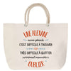 Sac Fête des Mères Mamie Famille Idée Cadeau anniversaire Noël Travail Boulot Métier Départ Retraite Collègue Femme cabas shopping plage