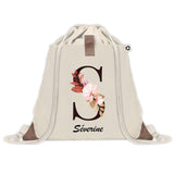 Sac à dos avec pochette Séverine Lettre Fleur