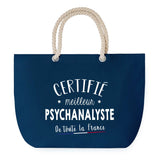 Sac de plage Bleu anse corde Certifié meilleur Psychanalyste