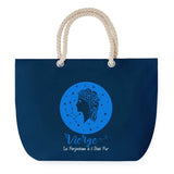Sac de plage Bleu anse corde Vierge Signe Zodiaque