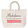 Sac Fête des Mères Mamie Famille Idée Cadeau anniversaire Noël Travail Boulot Métier Départ Retraite Collègue Femme cabas shopping plage