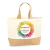 Sac Jute Fête des Mères Fêtes des Pères Mamie Papi Famille Idée Cadeau anniversaire Noël Travail Boulot Métier Départ Retraite Collègue Femme Homme