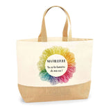 Sac Jute Fête des Mères Fêtes des Pères Mamie Papi Famille Idée Cadeau anniversaire Noël Travail Boulot Métier Départ Retraite Collègue Femme Homme