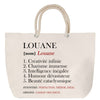 Sac Fête des Mères Mamie Famille Idée Cadeau anniversaire Noël Travail Boulot Métier Départ Retraite Collègue Femme cabas shopping plage