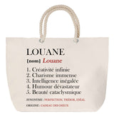 Sac Fête des Mères Mamie Famille Idée Cadeau anniversaire Noël Travail Boulot Métier Départ Retraite Collègue Femme cabas shopping plage