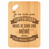 Planche bambou gravée personnalisée femme idée cadeau Fête des Mères apéro 30×20 prénom cuisine plateau fromage anniversaire noel maman mamie