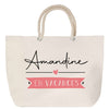 Sac Fête des Mères Mamie Famille Idée Cadeau anniversaire Noël Travail Boulot Métier Départ Retraite Collègue Femme cabas shopping plage