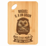 Planche bambou gravée personnalisée homme idée cadeau Fête des Pères apéro 30×20 prénom cuisine plateau fromage anniversaire noel papa papi 