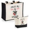 Cabas homme ou femme sac plage ou shopping tote bag pochette trousse Idée cadeau original pour anniversaire Noël travail départ retraite collègue famille fete des mères fetes des pères papa maman mamie papi