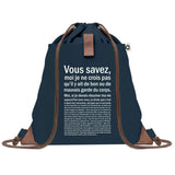 sac a dos homme bleu coton recycle avec pochette idee cadeau utile pour collegue papa ou ami cadeau homme noel anniversaire secret santa ou depart a la retraite sac durable pratique et robuste design sobre et elegant