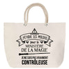 Sac Fête des Mères Mamie Famille Idée Cadeau anniversaire Noël Travail Boulot Métier Départ Retraite Collègue Femme cabas shopping plage
