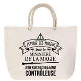 Sac Fête des Mères Mamie Famille Idée Cadeau anniversaire Noël Travail Boulot Métier Départ Retraite Collègue Femme cabas shopping plage