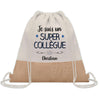 Sac Fête des Pères Papi Papa Cadeau anniversaire Noël Travail Boulot Métier Départ Retraite Collègue Homme cabas shopping plage