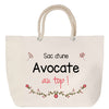 Sac Fête des Mères Mamie Famille Idée Cadeau anniversaire Noël Travail Boulot Métier Départ Retraite Collègue Femme cabas shopping plage