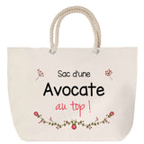 Sac Fête des Mères Mamie Famille Idée Cadeau anniversaire Noël Travail Boulot Métier Départ Retraite Collègue Femme cabas shopping plage