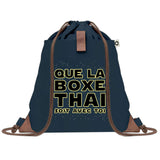sac a dos bleu coton recycle avec pochette idee cadeau originale pour collegue ami prof ou membre de la famille cadeau mixte noel anniversaire secret santa ou depart au travail sac leger pratique et ecologique design breton moderne