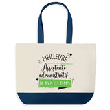 Sac de shopping bleu Meilleure Assistante Administratif de tous les temps