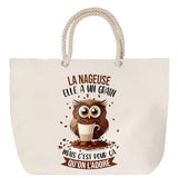 Sac Fête des Mères Mamie Famille Idée Cadeau anniversaire Noël Travail Boulot Métier Départ Retraite Collègue Femme cabas shopping plage