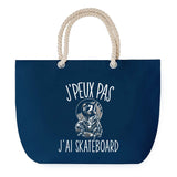 Sac de plage Bleu anse corde J'peux Pas Skateboard