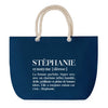 Sac de plage Bleu anse corde Stéphanie Définition Femme