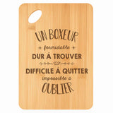 Planche bambou gravée personnalisée homme idée cadeau Fête des Pères apéro 30×20 prénom cuisine plateau fromage anniversaire noel papa papi 